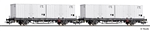 Tillig 70056 - Zestaw 2 x Wagon kontenerowy Post aa-t/12,8, DR, Ep.IV