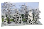 Heki 2101 - 10 drzewek zimowych, 7-14 cm