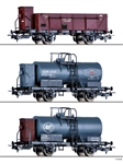 Tillig 70047 - Zestaw 3 wagonów towarowych