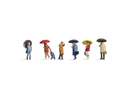 Zdjęcie Noch 15523 - Ludzie w deszczu, figurki.