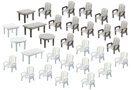 Zdjęcie 24 krzesła i 6 stolików.