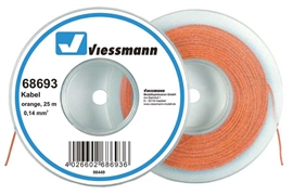 Zdjęcie Viessmann 68693 - 25 m, przewód pomarańczowy