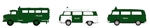 miNis LC5012 - 3er Set Polizei, 2x VW Bus und 1x MB L322