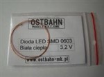 Ostbahn UMK-01 - Dioda LED SMD 0603 biała ciepła z przewodami