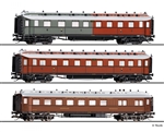 Tillig 01085 - Zestaw 3 wagonów pasażerskich 'Preussischer Schnellzug', KPEV, Ep.I
