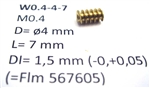 Micromotor W0.4-4-7XL - Ślimak M0.4 10 szt