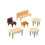Faller 272440 - stoły, ławki, krzesła