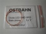 Ostbahn UMK-04 - Dioda LED SMD 0603 biała zimna z przewodami