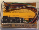 Zimo MX632F - Dekoder 1,6A, 8 wyjść funkcyjnych, NEM651 na kablu