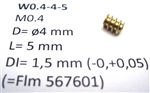 Micromotor W0.4-4-5 - Ślimak M0.4, 1 szt.